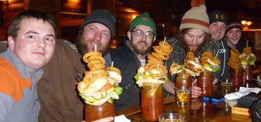 draft beer, rail drinks, wine, bar